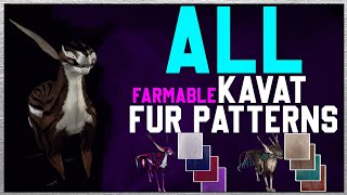 All Farmable KAVAT FUR PATTERNS of Warframe  What they look like amp How to get them [upl. by Hosea]