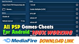 PPSSPP 2024 all Games Working Cheats File Download  How to use Cheat codes in PPSSPP Emulator [upl. by Roosnam]