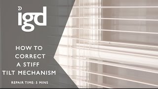 Wooden Blinds Direct How to correct a stiff tilt mechanism [upl. by Ardnekahs]