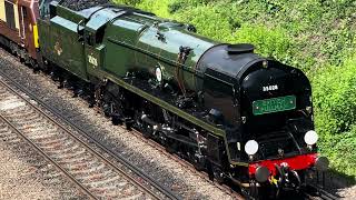 Steam Locomotive Clan Line No 35028 at St Mary Cray Orpington [upl. by Driscoll]