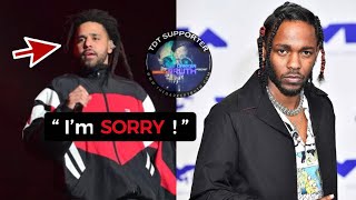 JCole Sends Public Apology to Kendrick Lamar at Dreamville Concert [upl. by Eisdnil]