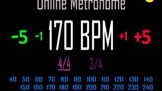 Metronomo Online  Online Metronome  170 BPM 44 [upl. by Ardme991]