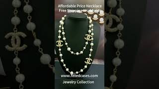 Affordable Necklace chanel Chanelnecklace necklace pearl pearlnecklaces wedding luxury [upl. by Panaggio]