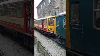 HAWORTH DEPOTFROM PASSING TRAIN WITH 08993HST22 6 24NEIL HAYTON RAILWAY MEMORIESrailway train [upl. by Anaahs]