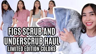 Figs Scrubs and Underscrub Haul and TryOn Limited Edition Colors I TIFFANYRN [upl. by Nappie839]