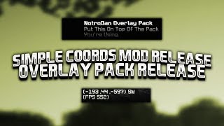 NotroDan Simple Coords Mod and Overlay Pack Release  Tutorial 🔧 [upl. by Nonnah]