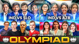 Chess Olympiad 2024 Final Round  India vs Slovenia Open India vs Azerbaijan Women [upl. by Anilev]