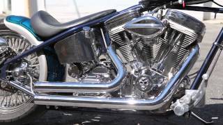 Custom Motorcycle Santee Frame Chopper Rev Tech 100 CI Kustom Candy Paint [upl. by Millburn21]