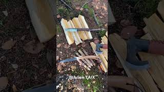 Tuto Chandelle Suédoise à venir en vidéo Couteau hache scie Bushcraft bushcraft bushcraftfrance [upl. by Welton]