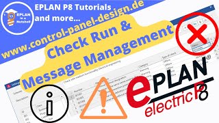 EPLAN Check Run and Message Management [upl. by Htebaras]