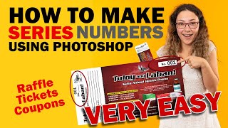 How to make SeriesSequential Number using Photoshop for Raffle TicketsCoupon [upl. by Izawa]