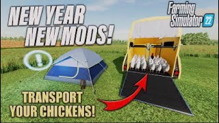 FS22  NEW MODS  CHICKEN TRANSPORT Review Farming Simulator 22  PS5  10th January 2022 [upl. by Arihday]