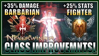 HUGE Damage Buffs to Barbarian Stat Buffs to Fighter Bard Songblade Rework Started  Neverwinter [upl. by Geiss403]