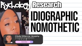 Idiographic and Nomothetic  Personality Psychology  EttienneMurphy [upl. by Georgeanna419]