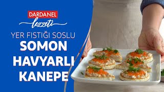 Yer Fıstığı Soslu Somon Havyarlı Kanepe [upl. by Naanac]