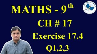 9th Class Maths solutions ch 17 Exercise 174 Q 1 3  FAST MATHEMATICS TUTORIALS [upl. by Sabec]