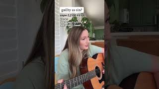 guilty as sin acoustic 🤍 ttpd taylorswift guitar [upl. by Rutherford]