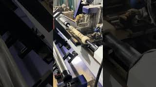 Four function automatic CNC woodworking lathe can process complex wooden table legs in one go cnc [upl. by Azrim]