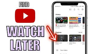 How to Find Watch Later Playlist on YouTube 2024 [upl. by Ecirbaf]