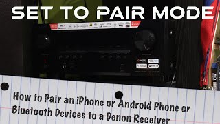 How to pair connect an Iphone or Andriod or other devices to a Denon Receiver [upl. by Noorah]