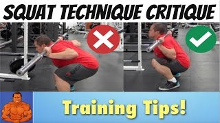 Squat Form Technique Critique detailed video breakdown [upl. by Eetsirk]