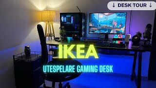 IKEA Utespelare Gaming Desk Tour Installation LongTerm Review Desktop Accessories [upl. by Ainsley]