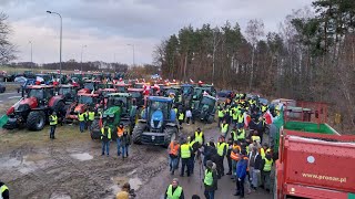 Ogólnopolski protest rolników 24012024  Banie  Pyrzyce  Zachodniopomorskie [upl. by Hortensa87]