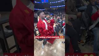 Can’t take desibanks4real anywhere 😆 hawks desi courtside comedy [upl. by Pitts280]