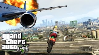 GTA V CARRERA LOCA MOTOS VOLADORAS MEGA SALTOS POR LA CIUDAD xFaRgAnx [upl. by Ailedua]