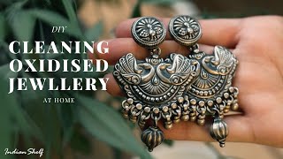 DIY  Cleaning Oxidised Jewellery At Home  How To Clean Sterling Silver Earrings [upl. by Dnomsad]