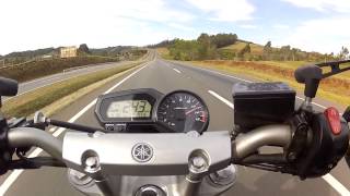 TOP SPEED FZ6N 253 km\h  Go Pro hero  Fernão Dias  Carlos [upl. by Dallon]