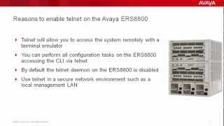 How to Enable Telnet on the Avaya ERS8800 [upl. by Minda]