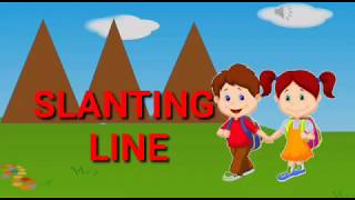 SLANTING LINE How to draw slanting line Learn to draw slanting line Slanting line for nursery [upl. by Lucila]