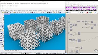 Modellazione 3D di strutture reticolari lattice in Grasshopper SUB ENG [upl. by Curley]