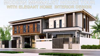 MODERN MINIMALIST HOUSE TOUR WITH ELEGANT HOME INTERIOR DESIGN [upl. by Aivyls]