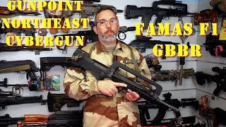 Airsoft  GunpointNortheastCybergun  FAMAS F1 GBBR French [upl. by Adnalue896]