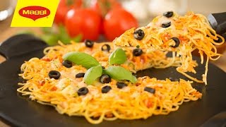 Spaghetti Crust Pizza  MAGGI Recipes  بيتزا الإسباغيتي  وصفات ماجي [upl. by Durst726]