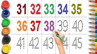 Counting Series For Kids From 31 to 45 [upl. by Dean]