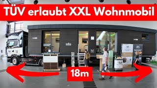 TÜV ERLAUBT erstmalig neue 18m WOHNMOBILE 🌴😂 HANDWERKER 54 erstaunt deutsche CampingWelt [upl. by Turk]