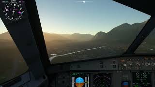 MSFS2020 FlyByWire A320 NEO lufthansa Landing at Innsbruck Cockpit View [upl. by Radley]