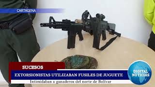 Banda intimidaba a ganaderos del norte de Bolívar con fusiles de juguete [upl. by Anialram907]