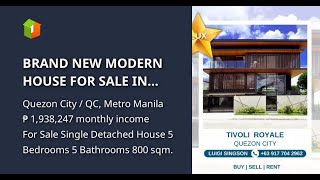 BRAND NEW MODERN HOUSE FOR SALE IN TIVOLI ROYALE QUEZON CITY [upl. by Einuj433]