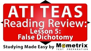 ATI TEAS Reading Review  Lesson 5 False Dichotomy [upl. by Pinette]