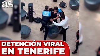 La DETENCIÓN VIRAL de DOS POLICÍAS a un JOVEN en TENERIFE [upl. by Asilem213]