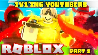 I 1V1d Against PRO YOUTUBERS Roblox Bedwars [upl. by Otreblide]