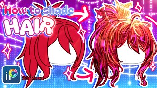 ‼️ Gacha hair shading tutorial ‼️  ibis paint x \\ [upl. by Manthei515]