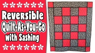 QUILT AS YOU GO WITH SASHING Tutorial [upl. by Miksen904]