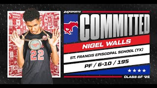 WATCH 4star PF Nigel Walls commits to SMU  No 71 overall prospect [upl. by Barbara-Anne]