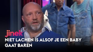 Ruben van der Meer vergelijkt niet lachen met een bevalling  JINEK  RTL Talkshow [upl. by Mairem]