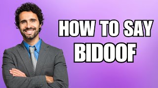 How To Pronounce Bidoof Correctly [upl. by Port]